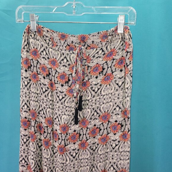 Angie Womens Boho Print Wide Leg Pants Size S Rayon - Picture 2 of 10
